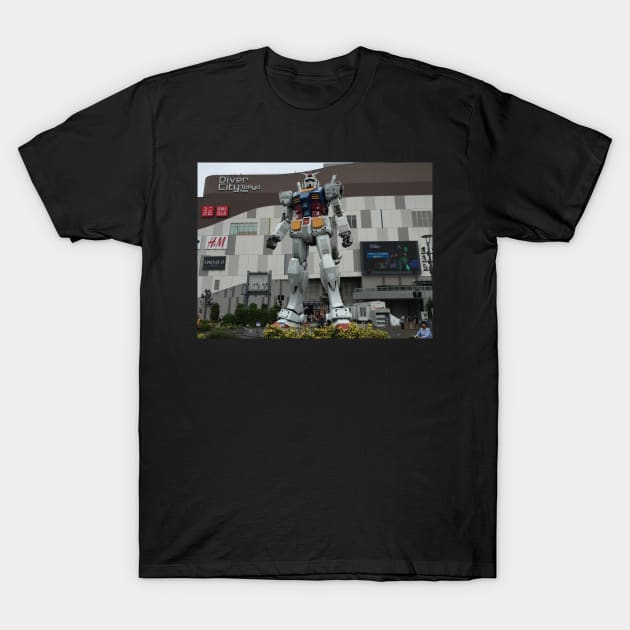 Gundam Mobile Suit #01 RX-78-2 Diver City Tokyo 2 T-Shirt by PugDronePhotos